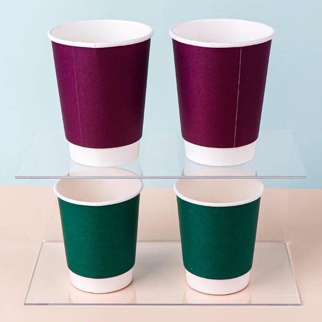 Disposable Takeaway Milk Tea Customized 8oz 12oz Heat Insulation Coffee Paper Cup Foam Cup
