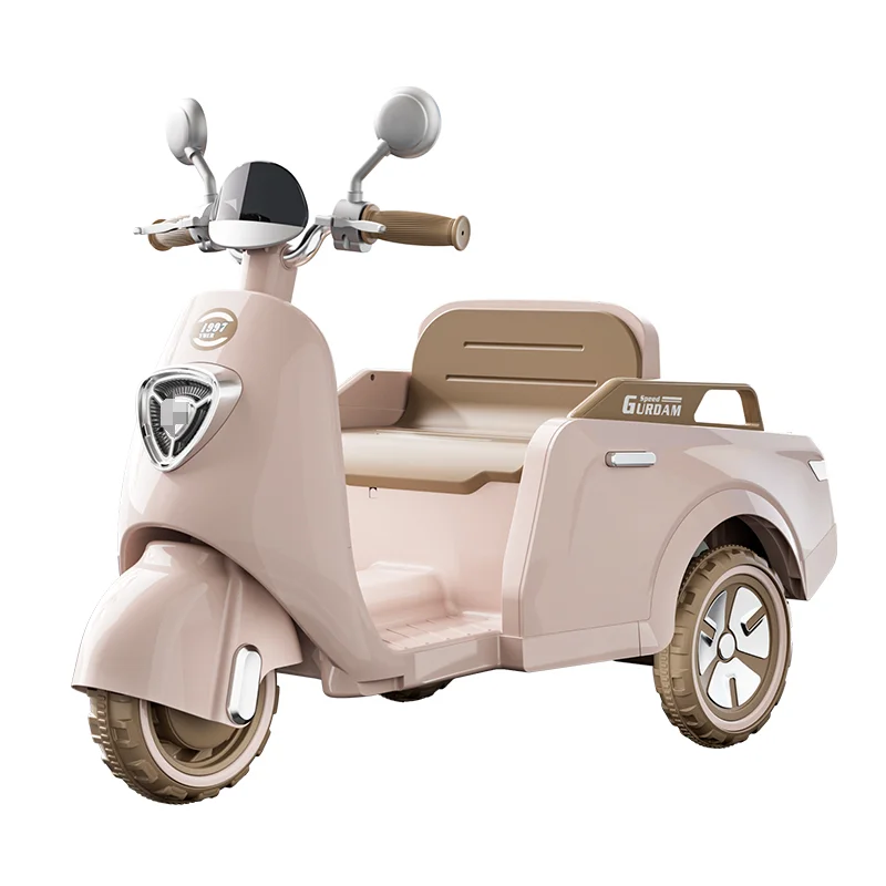 Electric Double Remote Control Toy Car Kids 2-4 Years Old Rechargeable 3-Wheel Tricycles Music Feature Perfect Gift Girls Babies