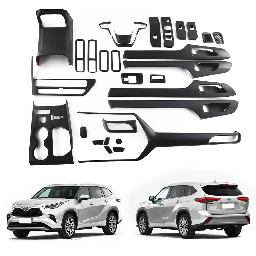 Gear Box Cover Highlander Interior Gear Shift Box Panel Decoration Exterior Accessories Gear Box Cover For 2022 Highlander