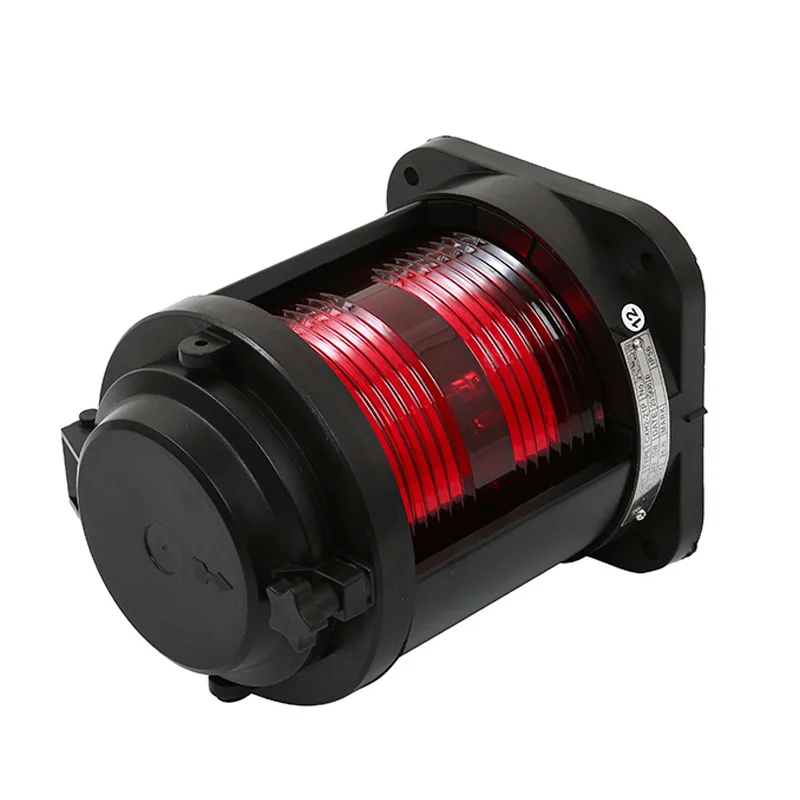 Marine navigation light single deck port light red