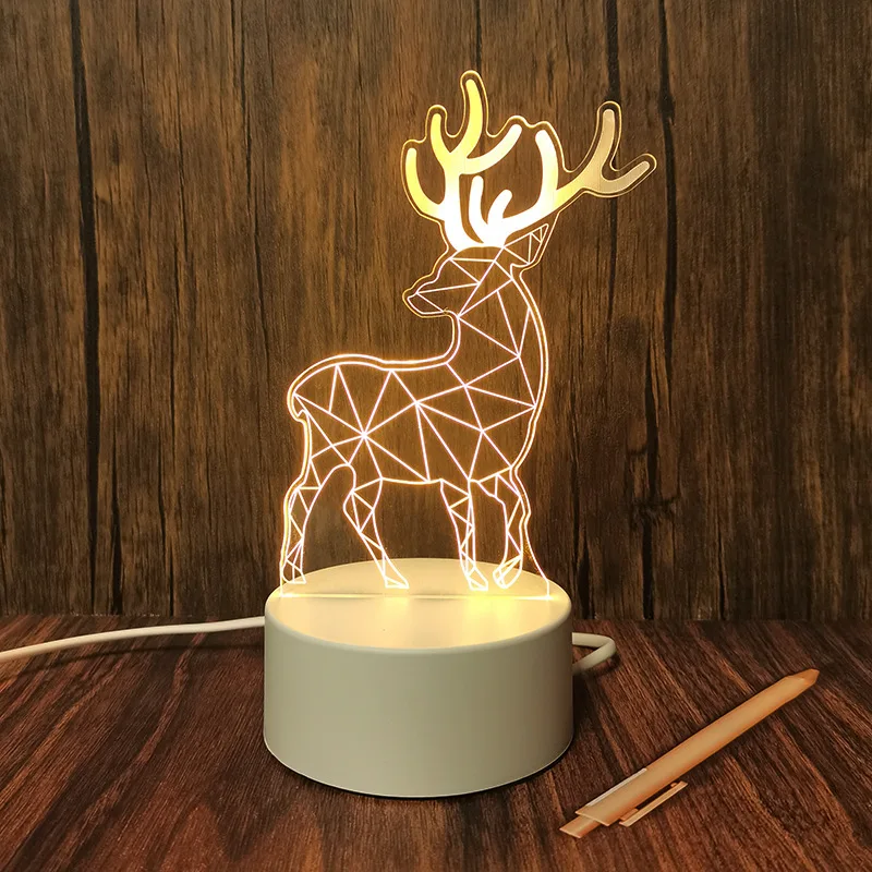 Kids Room Table Lamp 3 D Night Lamp Child Custom 3d Illusion Portable Led Night Light For Children