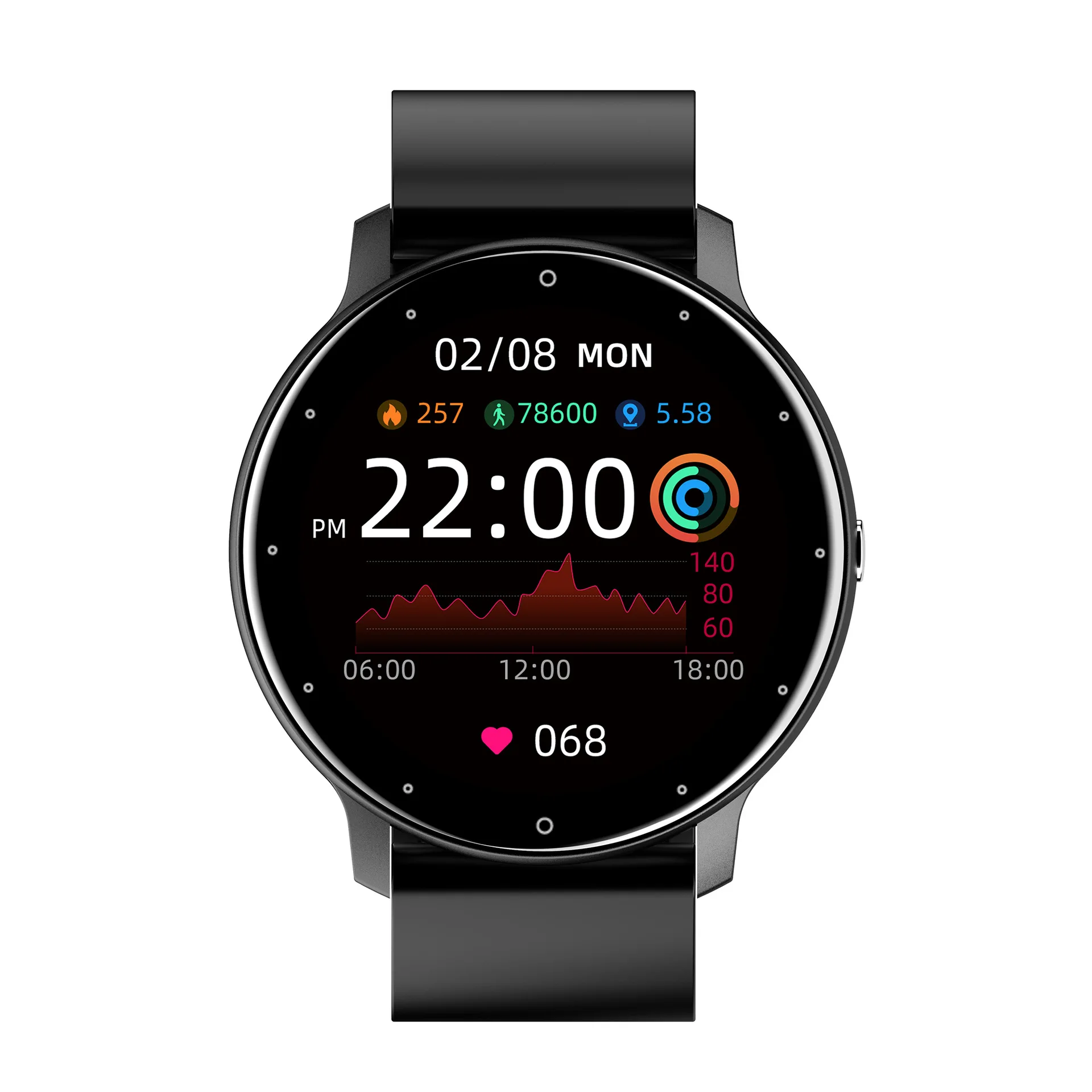 Smart Watch with Heart Rate and Blood Pressure Monitoring, Wearable Fitness Tracker