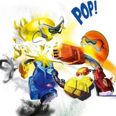 2 Players Interactive Electric Toy RC Boxing Fighting Robot Remote Control Battle Balloon-man Robot with Light&Sound Fun for Kid