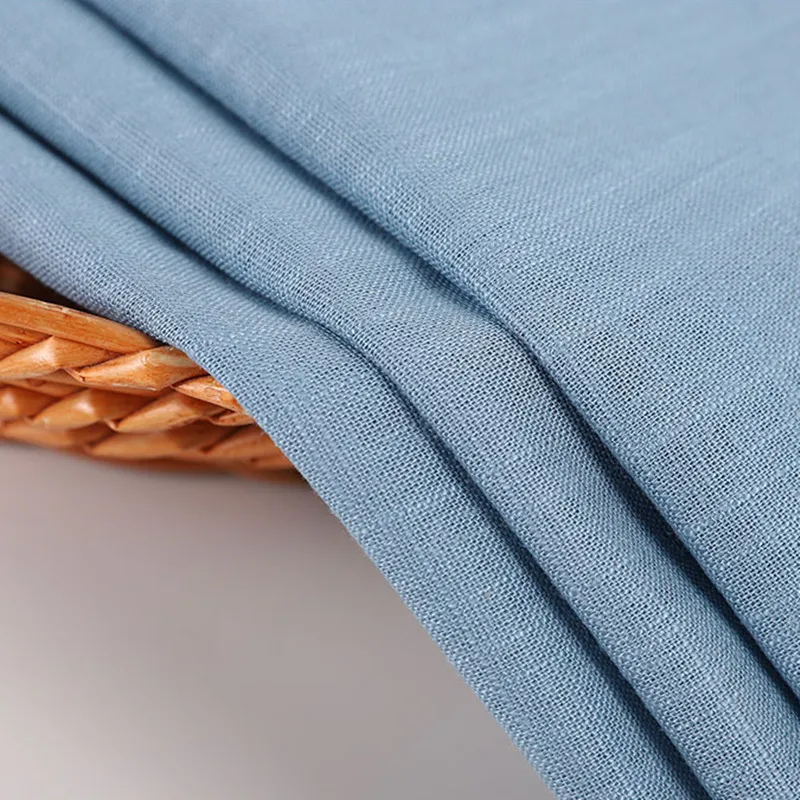 High quality 30% linen 70% cotton fabric clothing fabric plain color for shirt linen cotton fabric