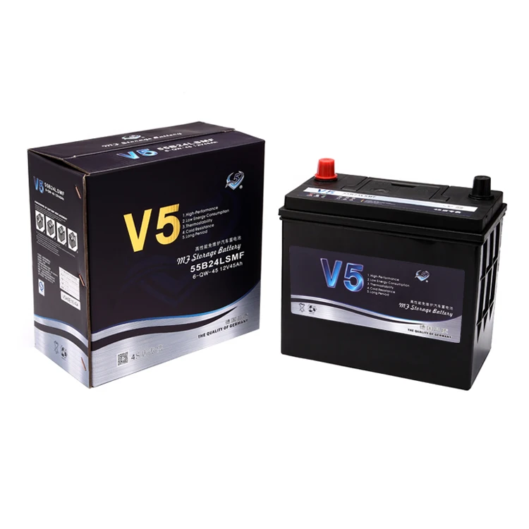 Factory Hot Sale 55B24R/L JIS 45AH 12V volta Auto Batteries MF Car Battery factory voltage 12V Japan