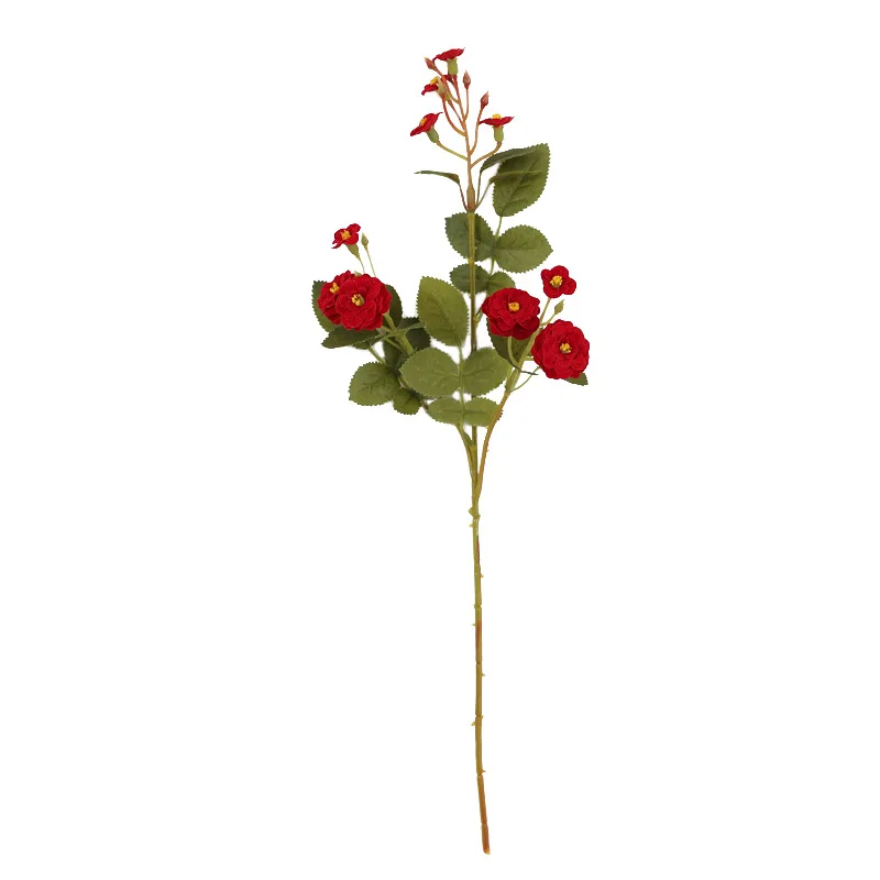 Little Rose  Wedding Real Like Factory Wholesale  Artificial Flower Free Sample High Quality  Landscaping Decor Simulate Rose