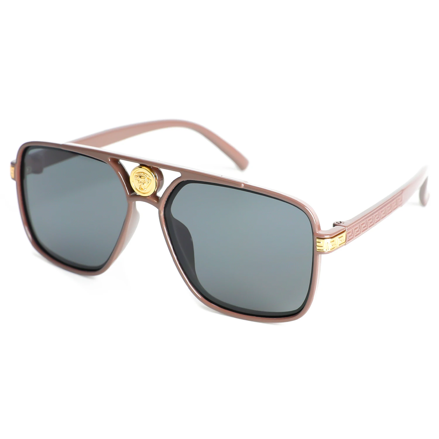 Fine mirror leg Oval frame Premium Sunglasses for Women Sunscreen Retro double beam Rose Light Luxury Sunglasses 131 RT040