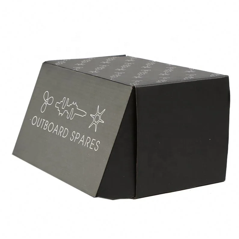 Manufacturer Custom logo Full Color Printed Carton Corrugated Black Cardboard Shipping Box Packaging Mailing Box for Delivery