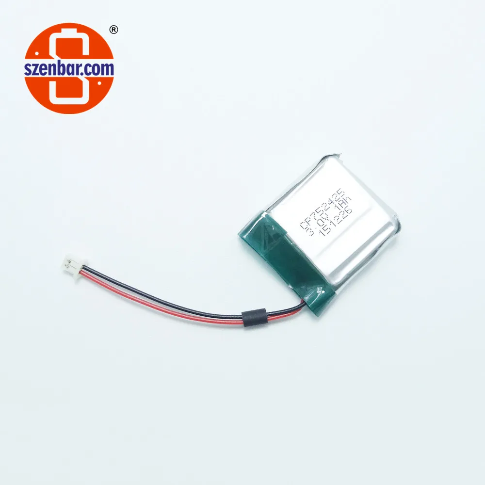 Soft pack lithium manganese oxide battery 900mAh 752425 lithium polymer battery For Long Life GPS Tracking And Vehicle Tracking