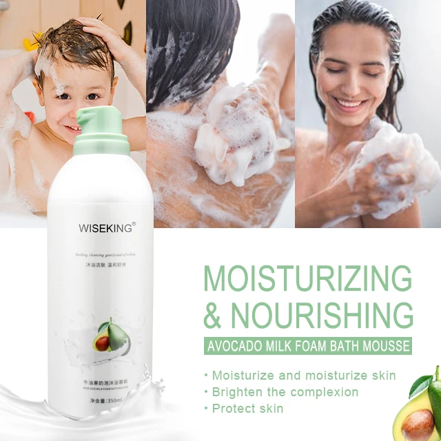 
Organic natural flower essence lightening mousse foam shower gel base for men and wemen body care 