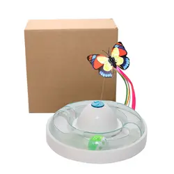 Wholesale Automatic Cat Toys Interactive Electric Rotating Butterfly Best Cat Toys Realistic Fluttering Sound Cat Exercise Toy