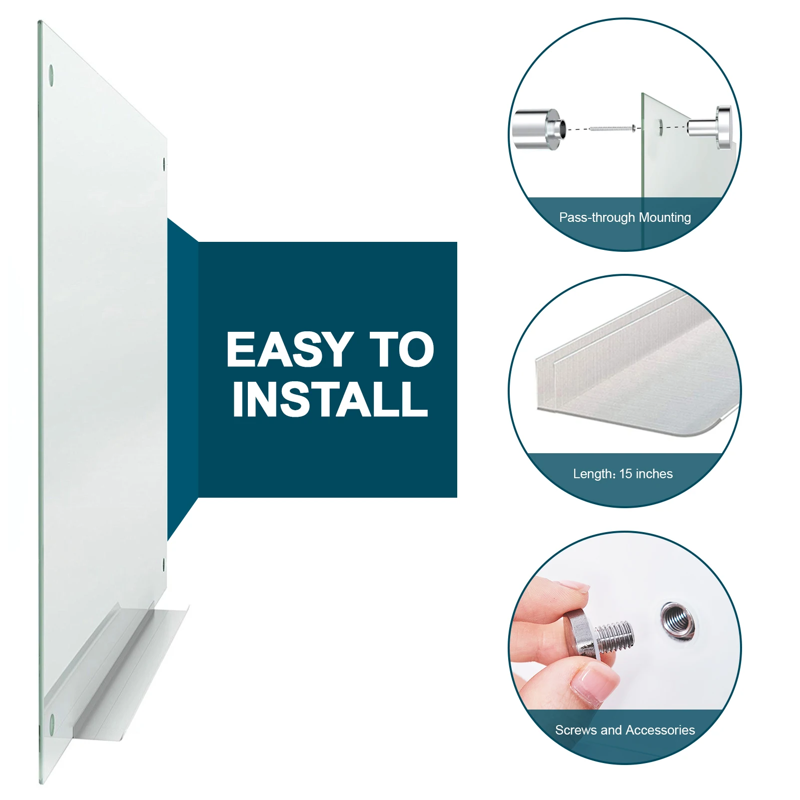 36x48 Inches High quality customized yellow magnetic glass dry erase board for school office