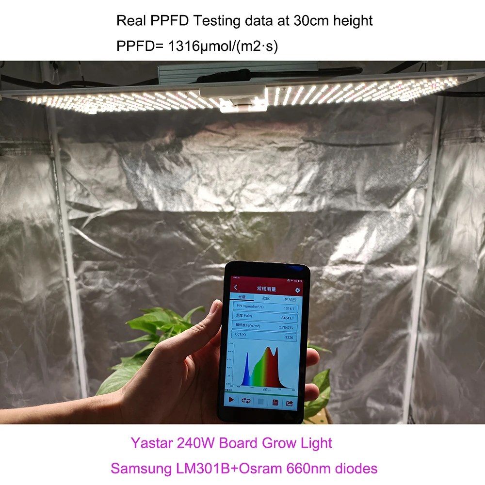 
Indoor Farm 2021 Yastar x2 Board 240w Led Grow Light UV IR Lm301H Grow Light Led Horticulture 