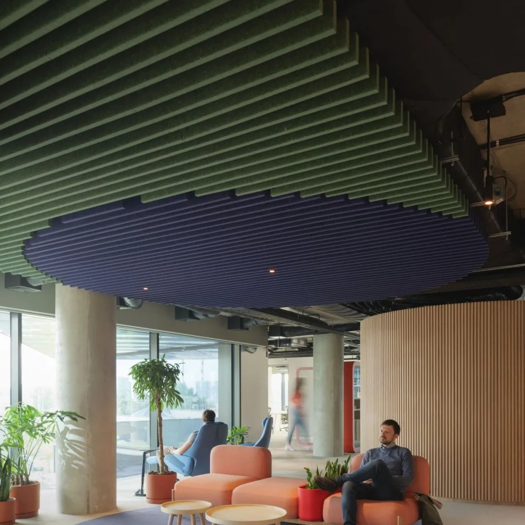 Acoustical ceiling panel design for house decor polyester acoustic panel acoustic foam ceiling soundproof material 100%polyester