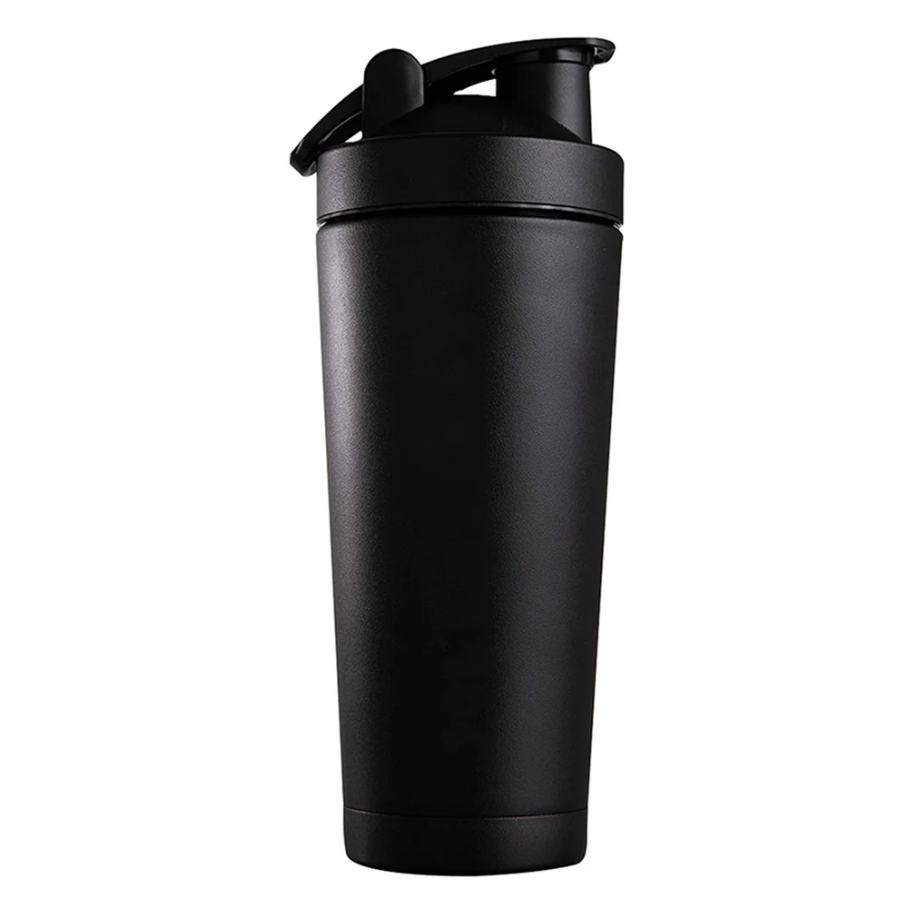 Screw-top Leak Proof Protein Shaker Bottle, Double Wall Keeps Cold Hot Milk Shaker Bottle-
