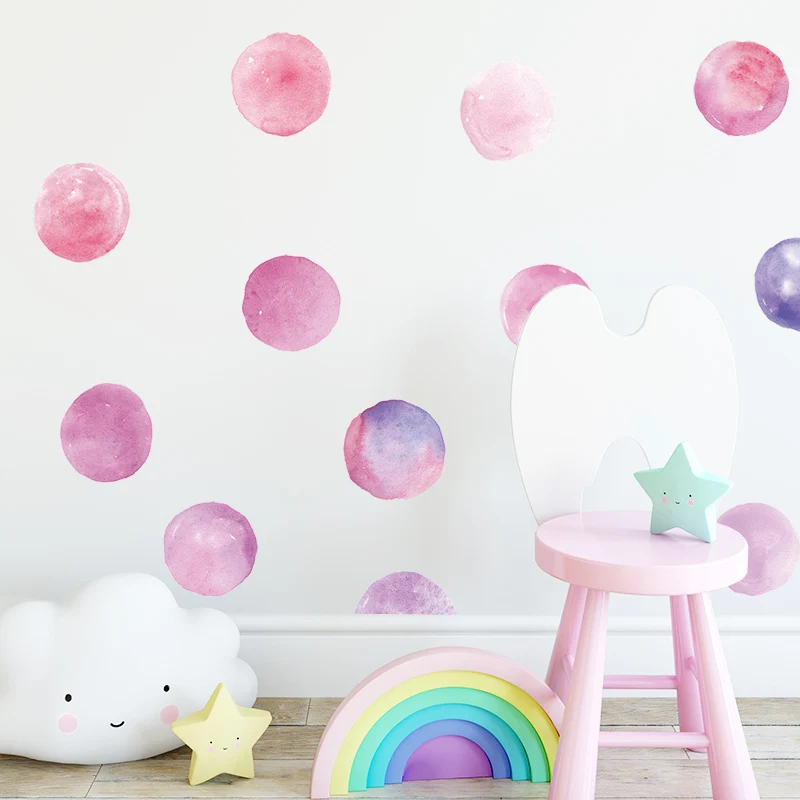 Creative Colorful Dots Sticker News Bedroom Wallpaper For Kids Living Room Decorative Decal Self Adhesive TV Background Mural