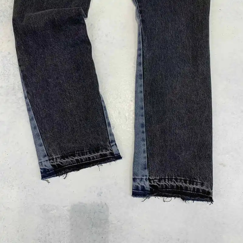 AeeDenim Hot Selling Jeans High Streetwear Flared Jeans Men Fashion Hip-hop Loose Flared Pants