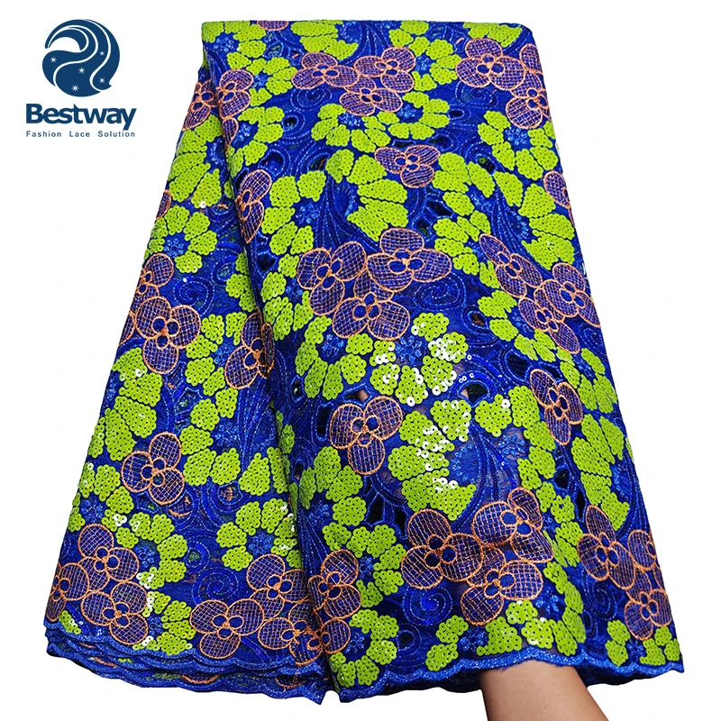 Bestway African Nigerian Wedding Birthday Party Chantilly Net New Design Luxury Sequins Lace Fabric