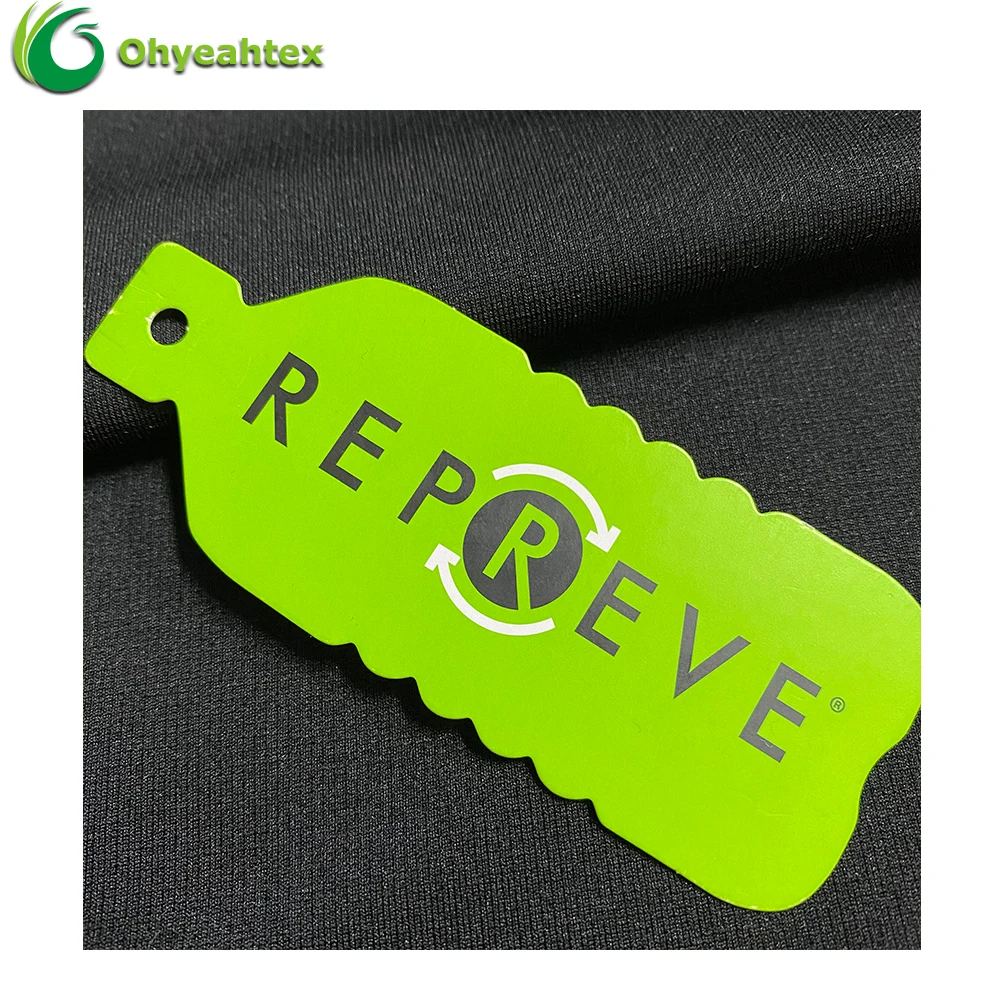 Eco-friendly RPET Fabric 72% RPET 14% Bamboo 14% Spandex Roma Fabric