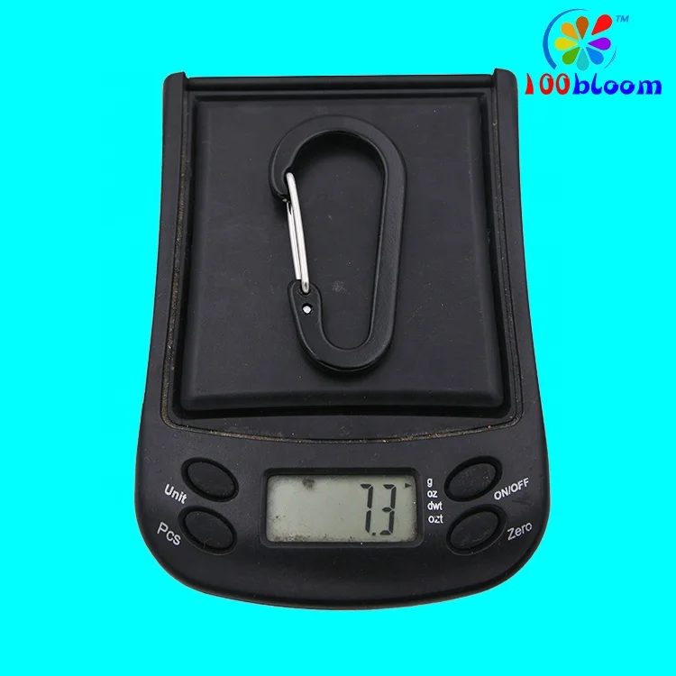 Factory wholesale 6 cm aluminum flat wire gate carabiner clip as promotional keychain or bag accessories & parts