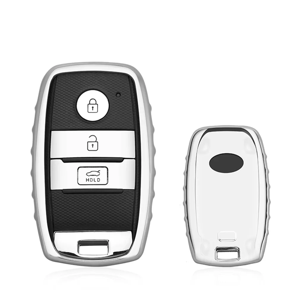 MUSUHA Car key fob cover Soft TPU Car Key Case Shell For KIA Carens K3S K4 K5 Car key Cover Case Smart Remote Key Case Shell
