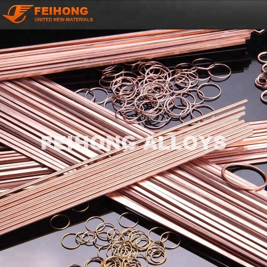 
Welding Alloys Rod Brazing Filler Bcup-6 Sliver L-ag2p Phosphor Copper Factory Sale Various 1.3x3.2mm Re: 643-790℃ FEIHONG 500mm 