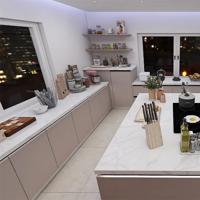 Custom Metal Kitchen Cabinets Modular Full Kitchen Design Gray smart Kitchen Cabinet Set