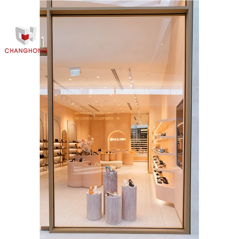 Shoes Rack Shop Fittings Sneakers Display Store Fixture Sport Shoe Holder Shop Interior Design Shoes Display For Retail Shop