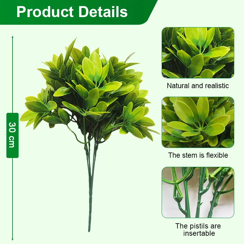 customizable decoration wedding simulation leaves tropical faux outdoor plants artificial olive branch