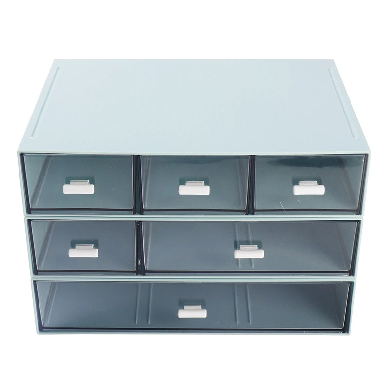 Comix Stackable Women Men Plastic PP Clear Closet Stationery Cosmetics Storage Box Container Desk Organizer