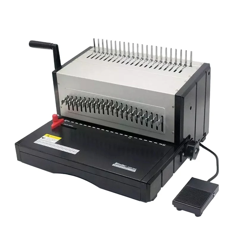ES8708 Electric Paper Book Binder Hole Punch Machine with Plastic Comb for Book Binding