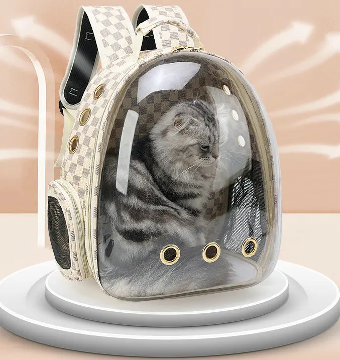 JXANRY Pet Luxury Portable PVC Bag Cat Travel Easy Carrier Bag Fashion Pet Shoulder Bag Manufacturer Two Colors Pet Supply