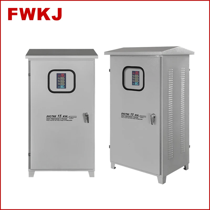 Tns Series 380v 50 Kw 30 Kw 15 Kw Cheap Customized  3 Phase Voltage Stabilizer outdoor waterproof voltage regulator
