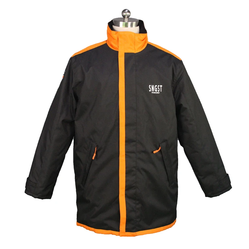 Long style super warm 300 D Oxford  security work jacket winter padded Duffle jacket