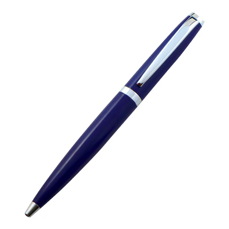 High Quality Kailong Pen Twist Ballpen Custom Logo Metal Ballpen Machinery Personalized Gift Metal Rod Ball Pen Gel Blue Ink Pen
