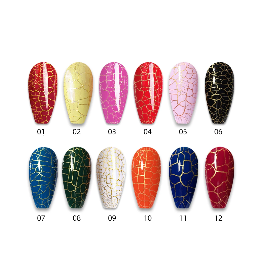 Abgel 1KG  nail art base coat and top gel polish soak off crackle nail gel for wholes