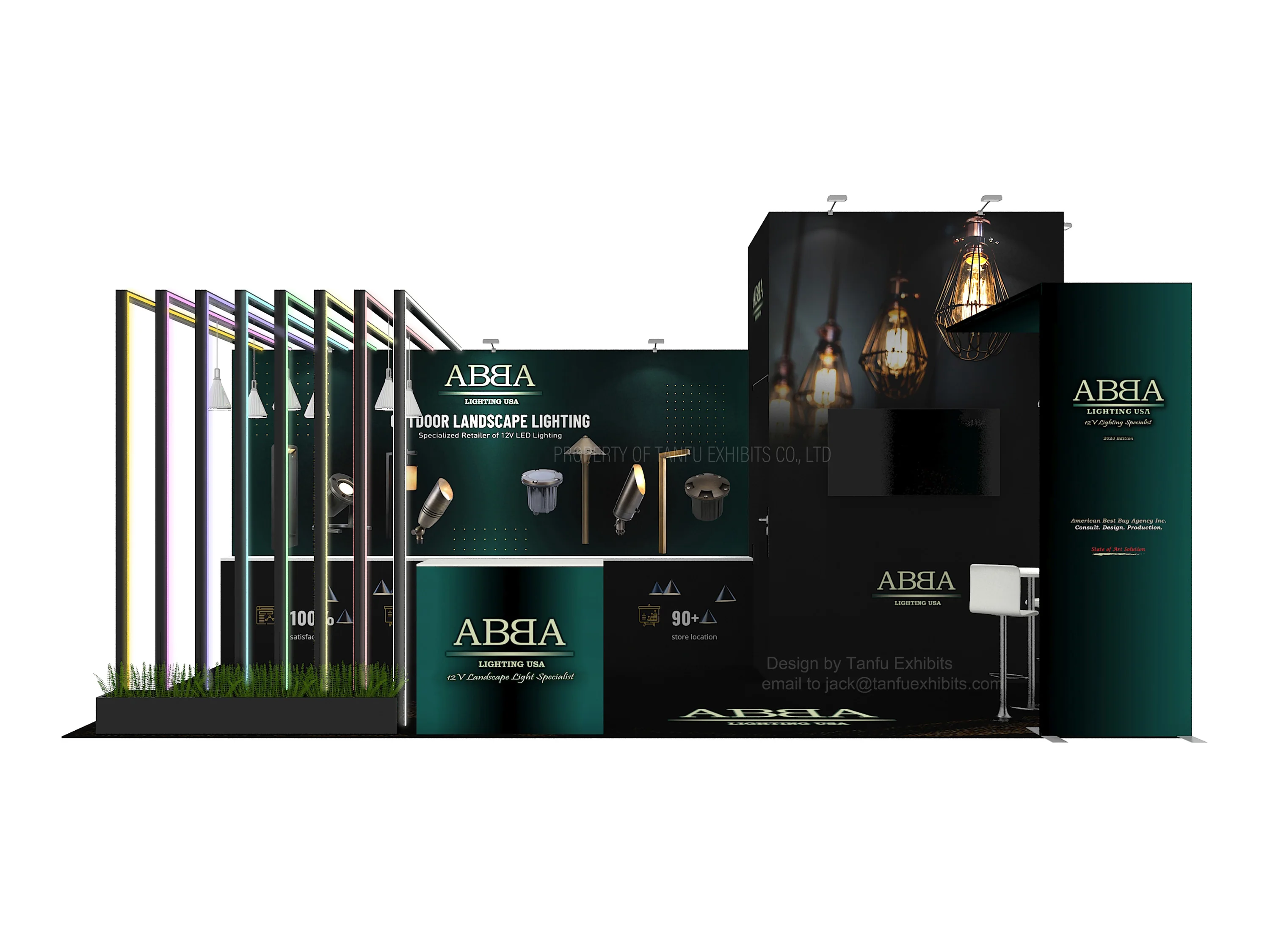 Easy Assemble Customize Tension Fabric Modular Exhibition Booth Customize Logo For Advertising Trade Show Equipment