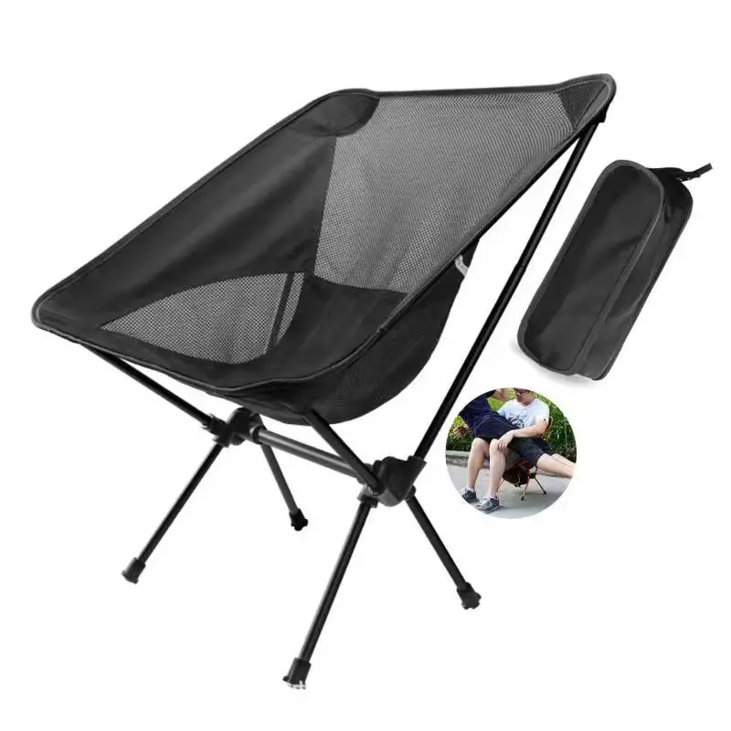 
Outdoor aluminum alloy Portable Ultralight Backpack Folding Beach Camping Chairs with Carry Bag 