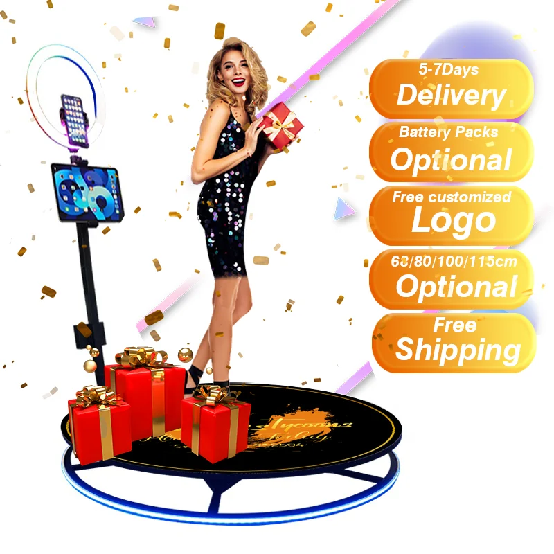 Ready To Ship Portable Selfie Stick Roaming Wedding Birthday 360 Camera Spinner Video Photo Booth Photobooth