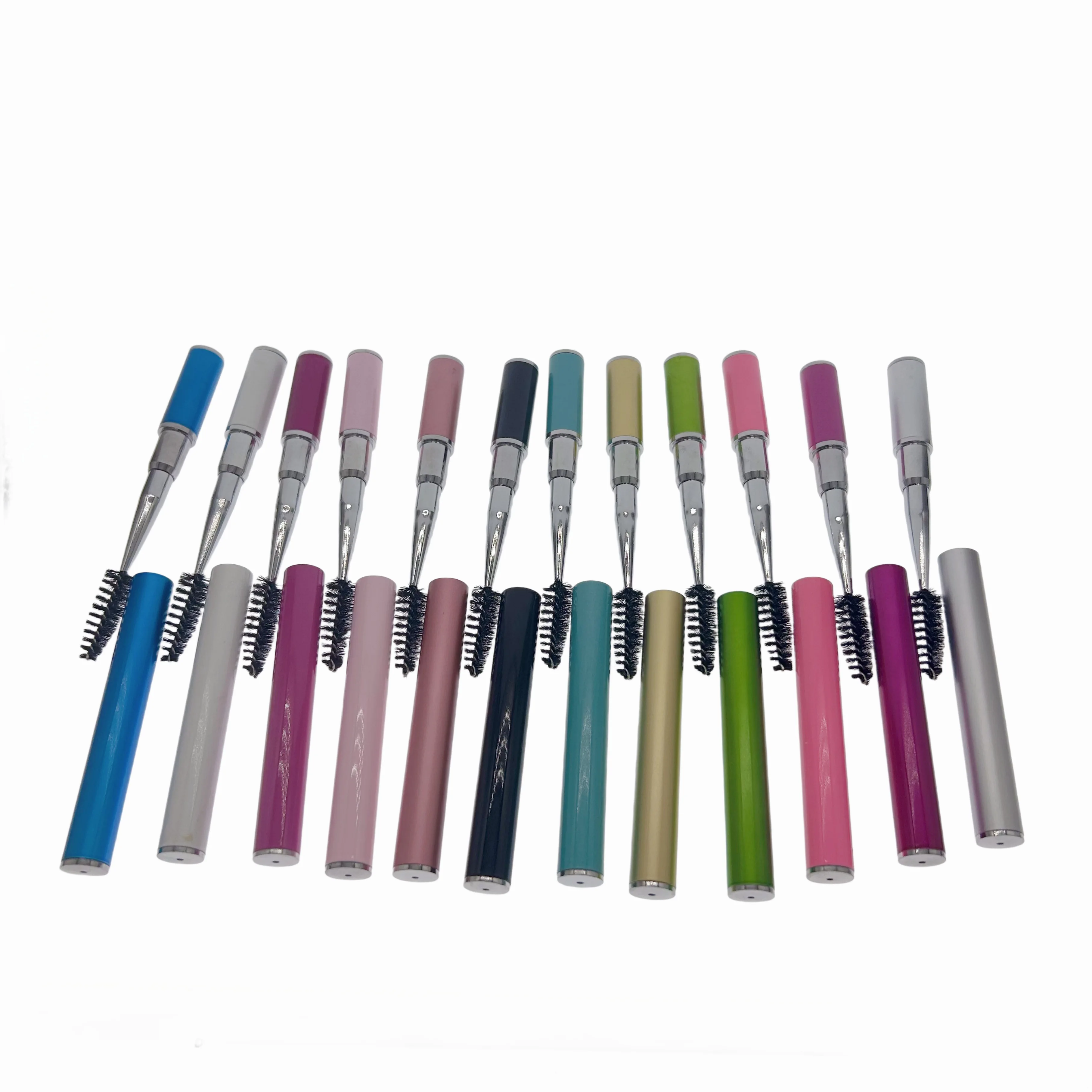 OEM Retractable reusable portable eyelash brow mascara brushes lash spoolie