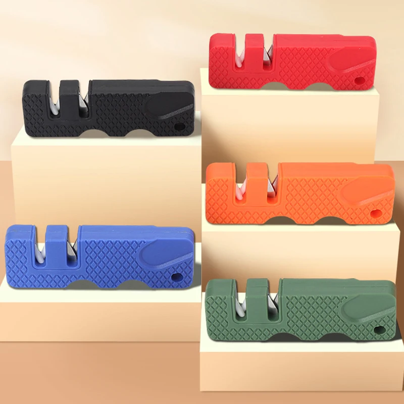 Tactical Survival Gear Portable Mini Pocket Pal Knife Sharpener, Tungsten Steel Portable Knife Sharpening Tool