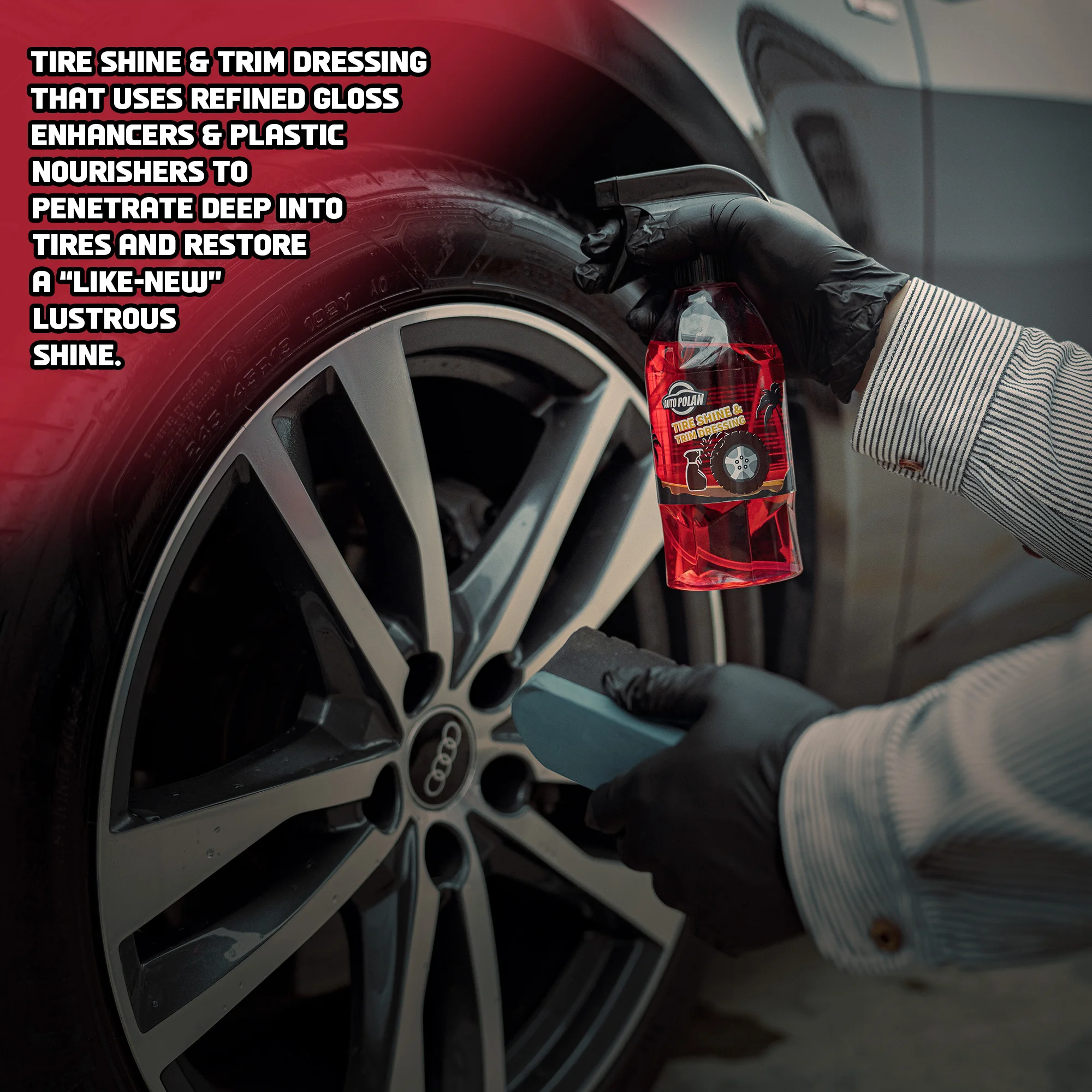 Custom Private Label Wholesale Customization autopolan GOOD Quality Restoring Tire Shine & Trim Dressing spray for car