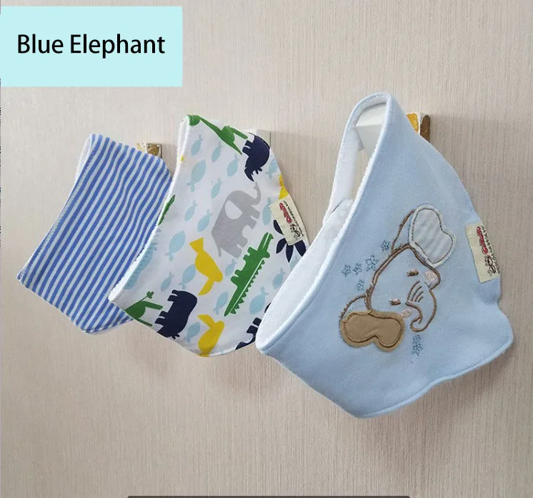  Hot Sale Baby Products Cotton Triangular Towel Print Bib Newborn Handkerchi