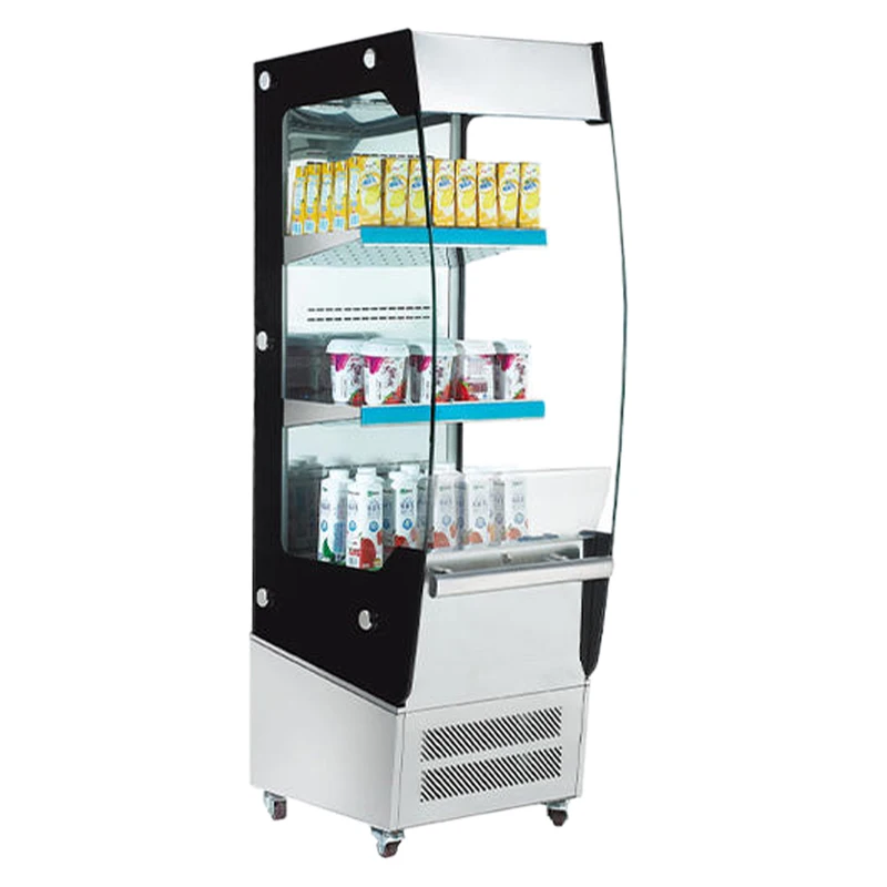 Vertical pastry display cabinet refrigeration equipment Glass display freezer