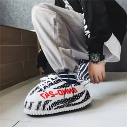 New Style Yeezy Cotton Slippers House Indoor Women Thick Soled 350 V2 Cotton-padded shoe Autumn Winter Home Couple Shoe