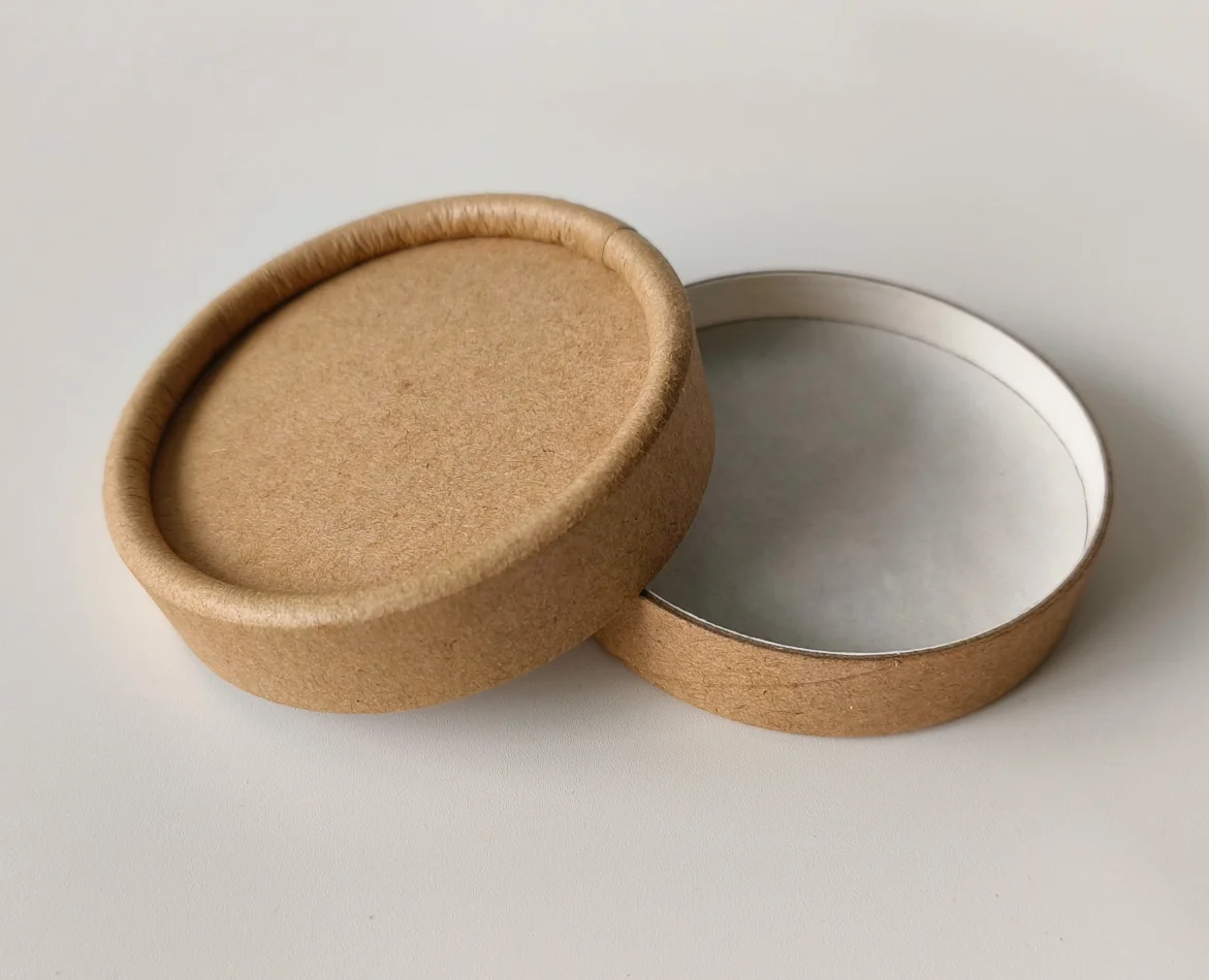 Recyclable Eco-Friendly fat Lip Balm cylinder box Deodorant Stick wax lined Packaging Kraft Paper jar Lipstick tube