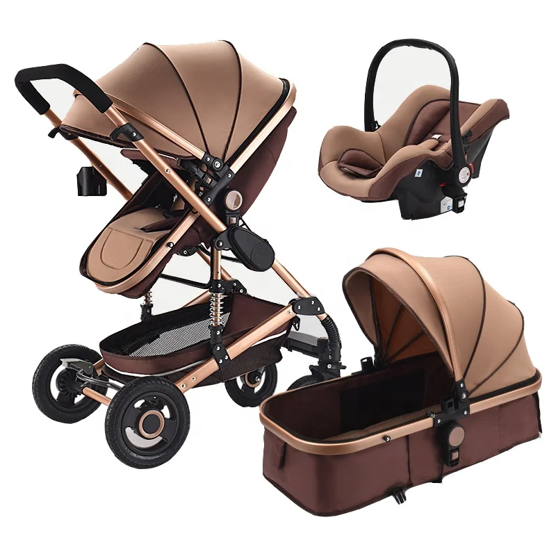 Wholesale Classic Baby Stroller High Landscape Soft and Comfortable Baby Pram 3 In 1