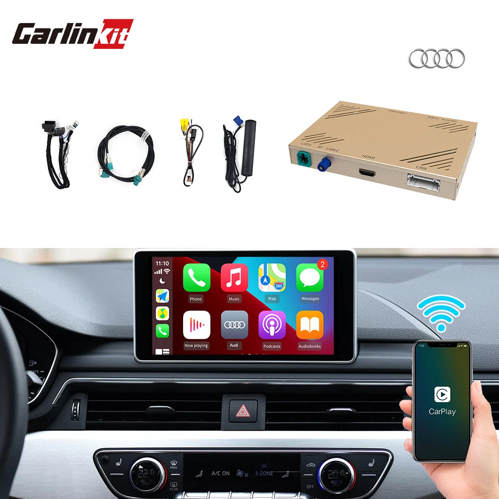 Беспроводная зеркальная ссылка Carplay Box AirPlay Для Audi A1 A3 A4 A5 A6 C7 A7 A8 Q3 Q5 Q7 S4 S5 S7