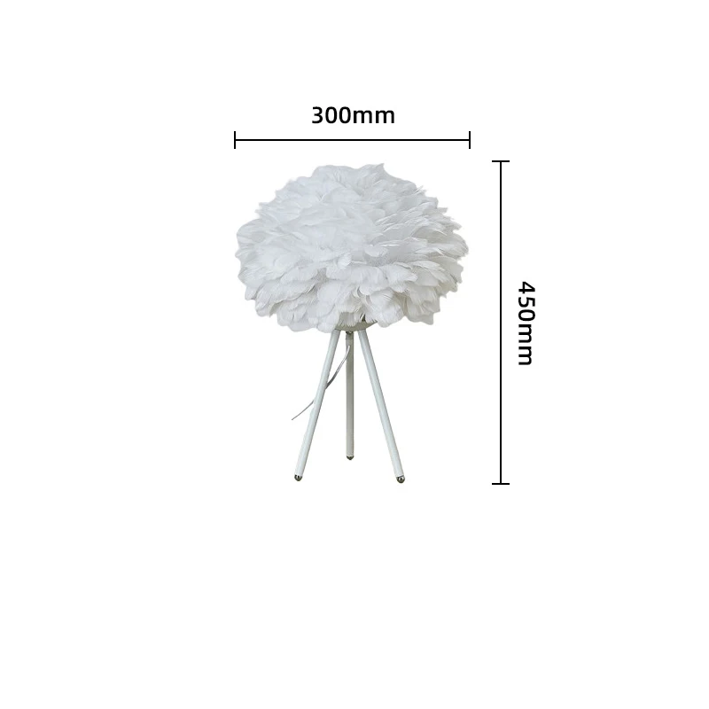 Home Decor Living Room Bedroom Chandelier Lamp Modern Natural Ostrich Led Floor Lamp