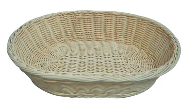 Factory hand-woven green and environmentally friendly rectangular bread fruit and vegetable rattan basket